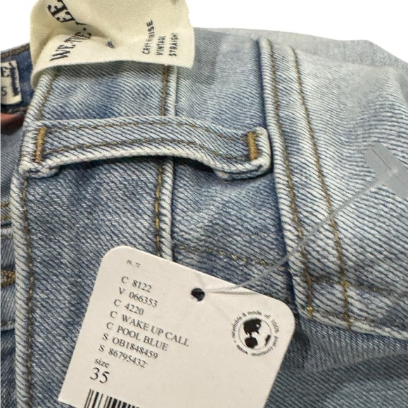 We the Free People CRVY stovepipe High Rise Jeans Light stone wash RARE Sz 35 - Picture 4 of 12